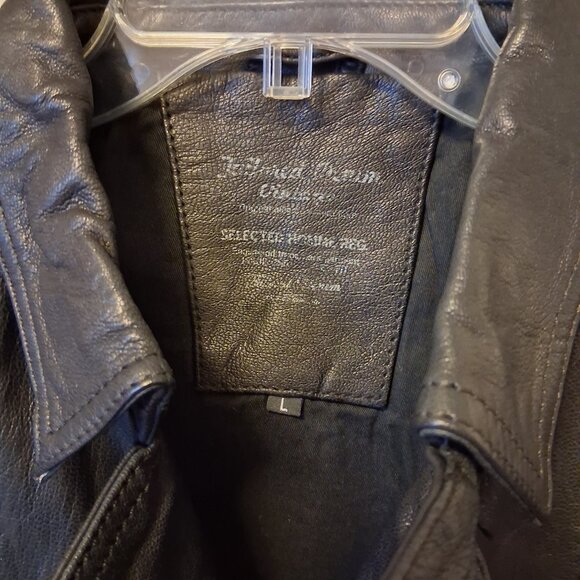 NWT Blend Women's Black Lined Genuine Leather Jacket Warm Outerwear Size L - Picture 11 of 14